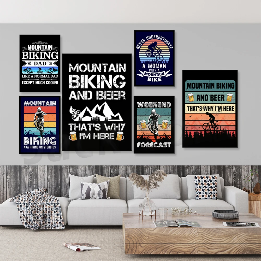 Go Mountain Bike Print Canvas  - Mountain Biking Europe 评论和价格