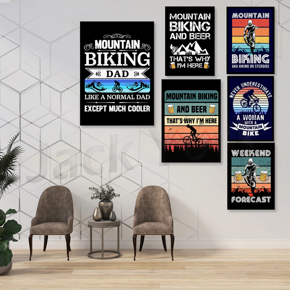Go Mountain Bike Print Canvas  - Mountain Biking Europe 评论和价格