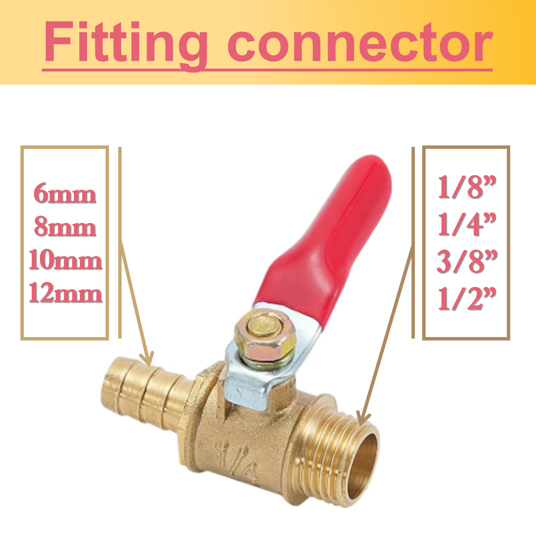 Brass Barbed Ball Valve Male F - Spoke Nipple Brass 评论和价格