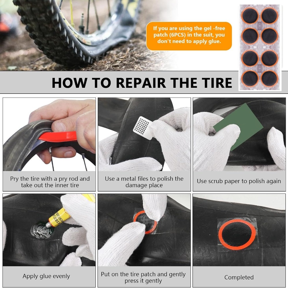 Bike Tire Repair Kit,Bicycle I - Mountain Biking Tube 评论和价格
